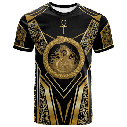 Egypt Ouroboros T shirt Ancient Mythology Infinity Serpent Gold