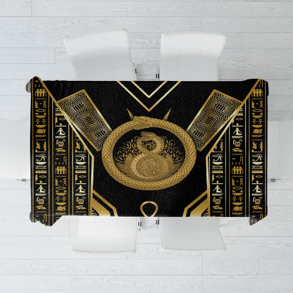 Egypt Ouroboros Tablecloth Ancient Mythology Infinity Serpent Gold