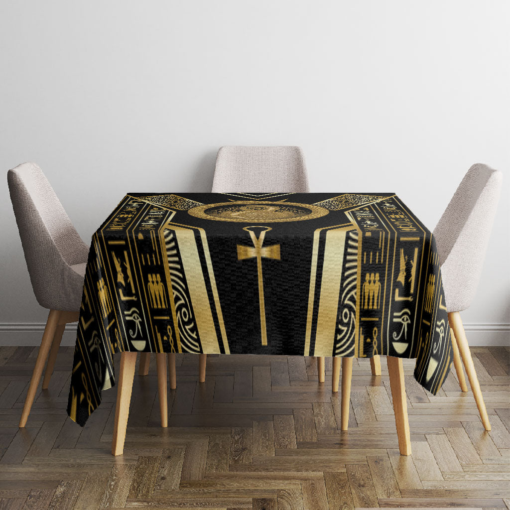 Egypt Ouroboros Tablecloth Ancient Mythology Infinity Serpent Gold