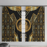 Egypt Ouroboros Window Curtain Ancient Mythology Infinity Serpent Gold