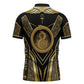 Egypt Ouroboros Zipper Polo Shirt Ancient Mythology Infinity Serpent Gold