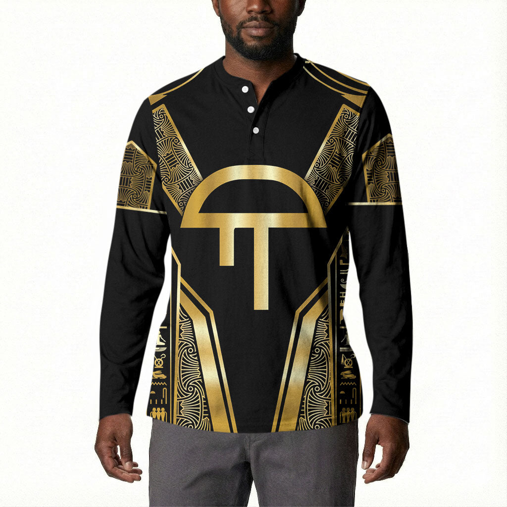 Egypt Amenta Button Sweatshirt Ancient Mythology Underworld Realm