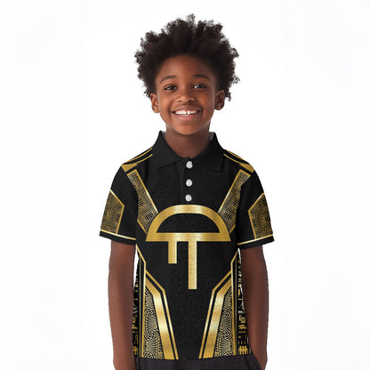 Egypt Amenta Kid Polo Shirt Ancient Mythology Underworld Realm