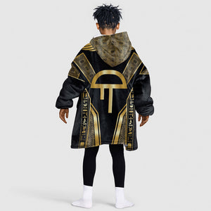 Egypt Amenta Kid Wearable Blanket Hoodie Ancient Mythology Underworld Realm
