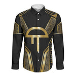 Egypt Amenta Long Sleeve Button Shirt Ancient Mythology Underworld Realm