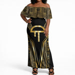 Egypt Amenta Off Shoulder Maxi Dress Ancient Mythology Underworld Realm
