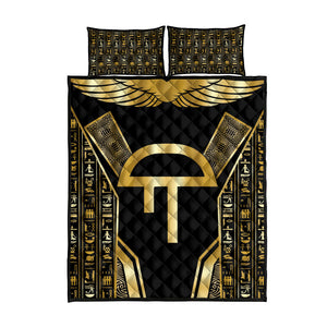 Egypt Amenta Quilt Bed Set Ancient Mythology Underworld Realm