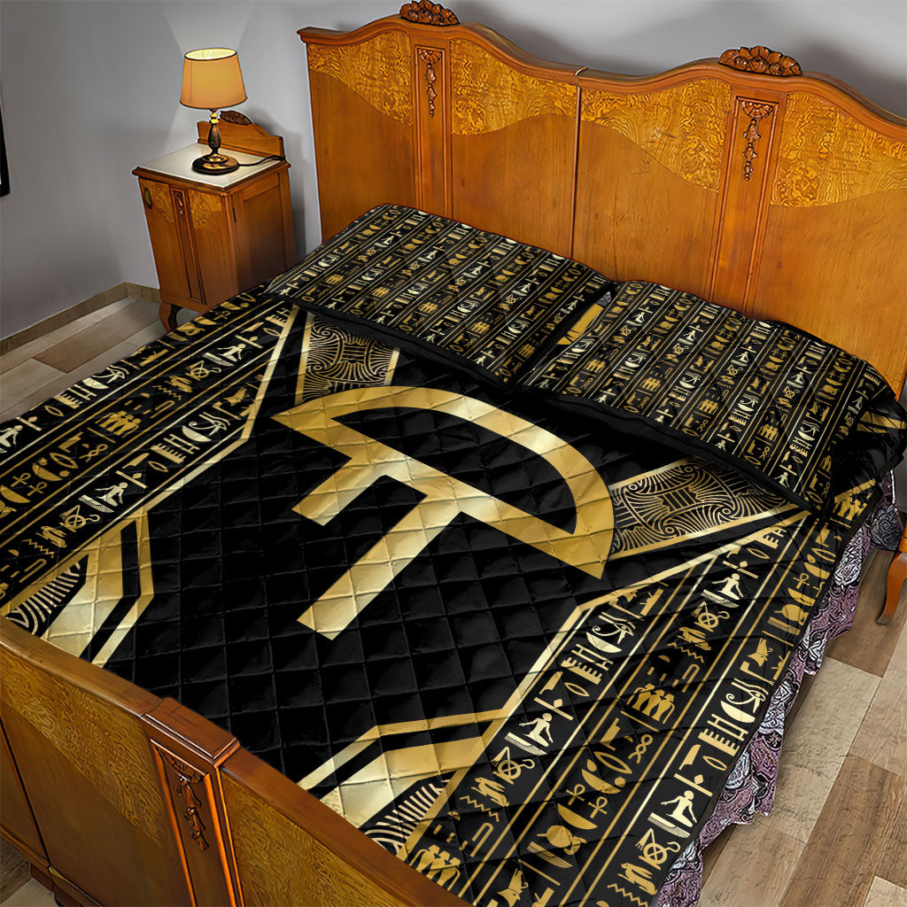 Egypt Amenta Quilt Bed Set Ancient Mythology Underworld Realm