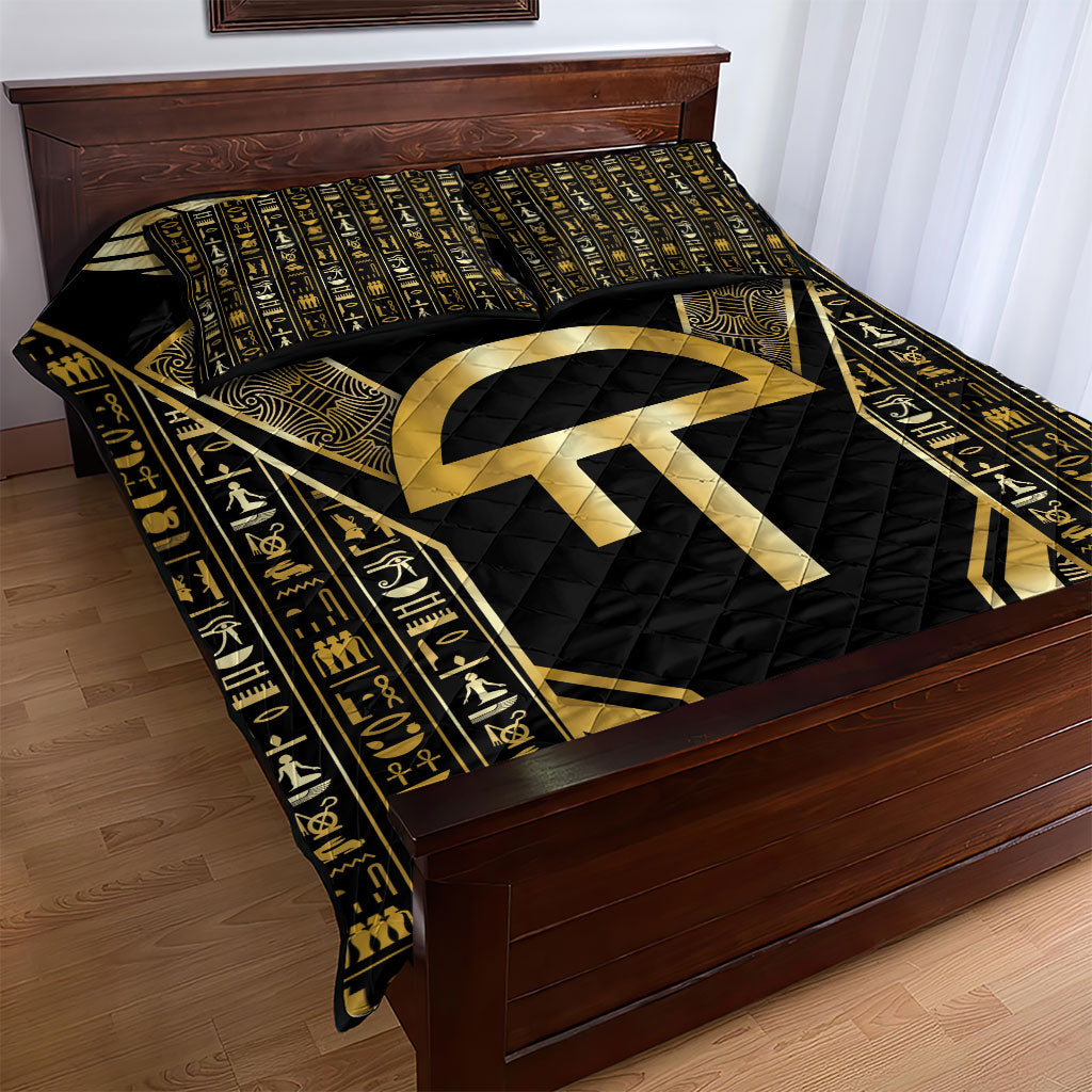 Egypt Amenta Quilt Bed Set Ancient Mythology Underworld Realm