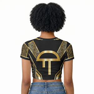 Egypt Amenta Raglan Cropped T shirt Ancient Mythology Underworld Realm