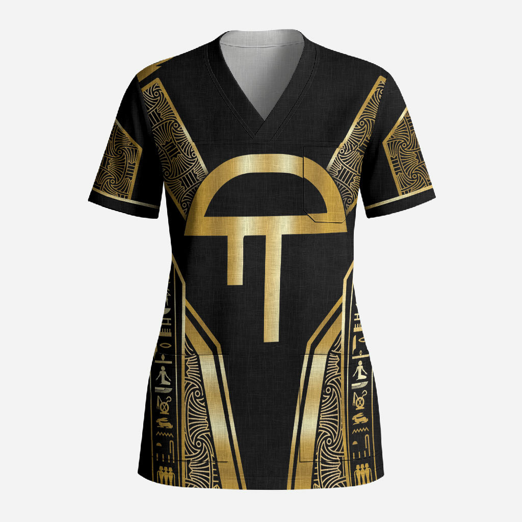 Egypt Amenta Scrub Top Ancient Mythology Underworld Realm