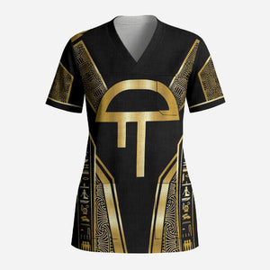 Egypt Amenta Scrub Top Ancient Mythology Underworld Realm