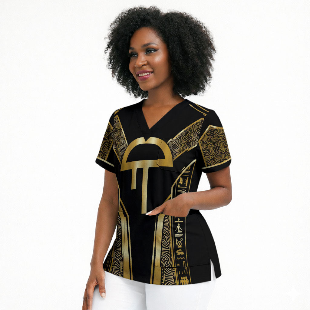 Egypt Amenta Scrub Top Ancient Mythology Underworld Realm