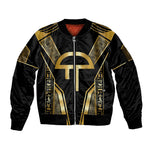 Egypt Amenta Sleeve Zip Bomber Jacket Ancient Mythology Underworld Realm