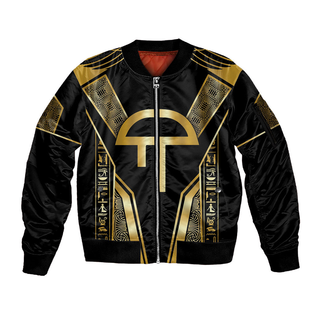 Egypt Amenta Sleeve Zip Bomber Jacket Ancient Mythology Underworld Realm