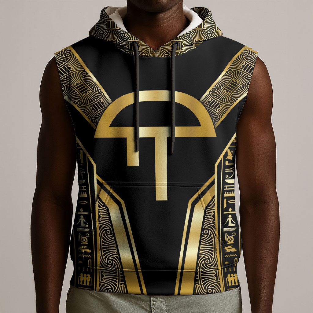 Egypt Amenta Sleeveless Hoodie Ancient Mythology Underworld Realm