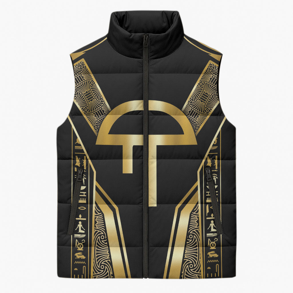 Egypt Amenta Sleeveless Puffer Jacket Ancient Mythology Underworld Realm