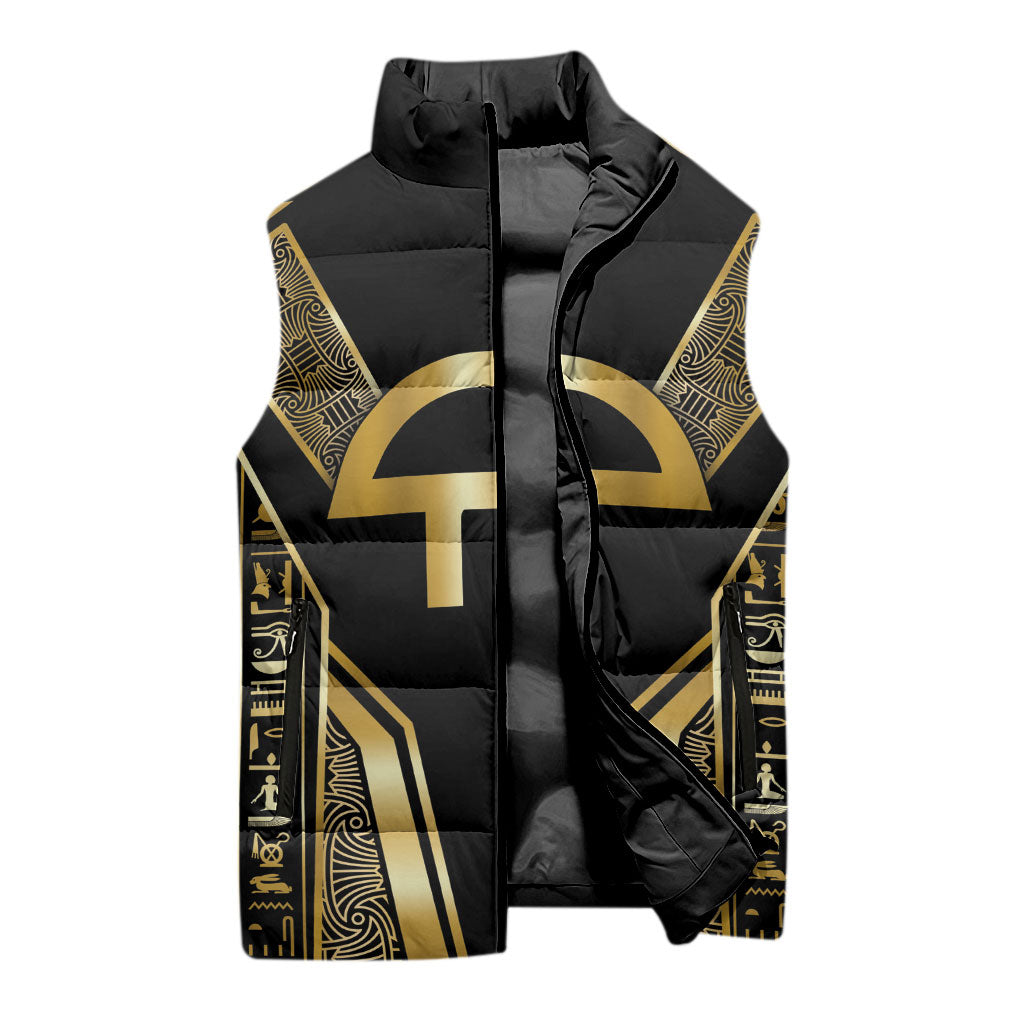 Egypt Amenta Sleeveless Puffer Jacket Ancient Mythology Underworld Realm