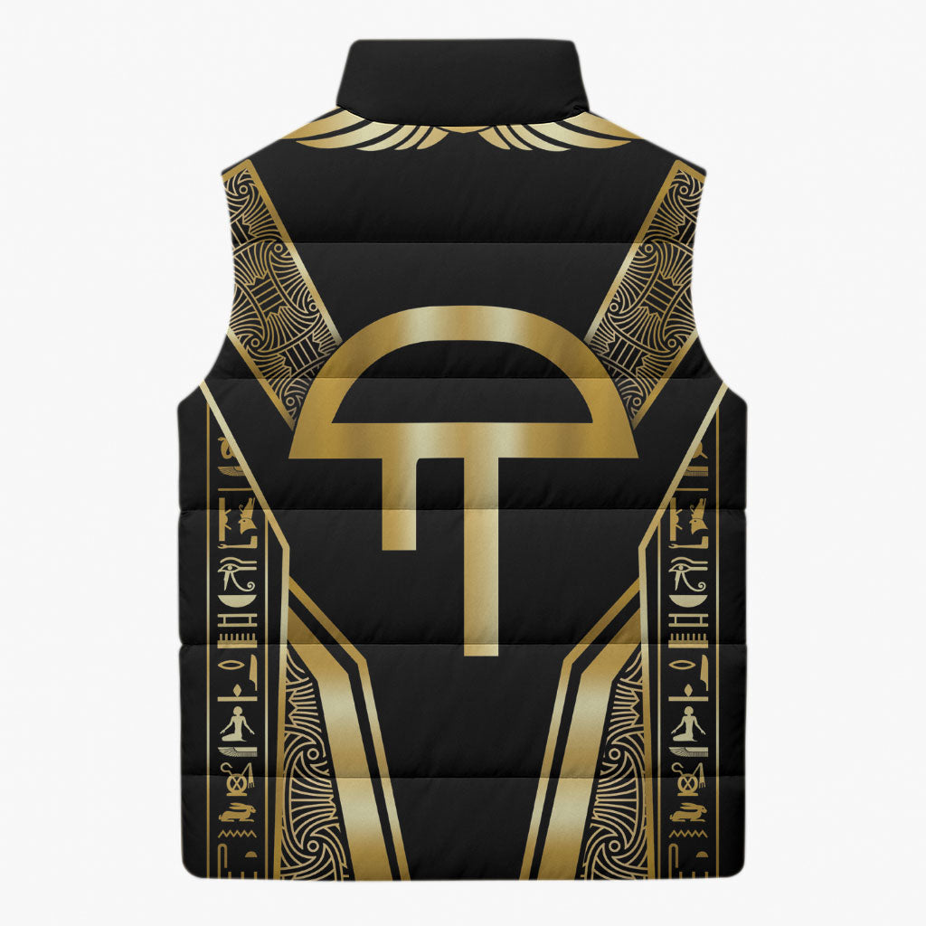Egypt Amenta Sleeveless Puffer Jacket Ancient Mythology Underworld Realm
