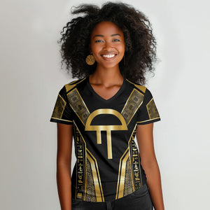 Egypt Amenta Women V-Neck T-Shirt Ancient Mythology Underworld Realm