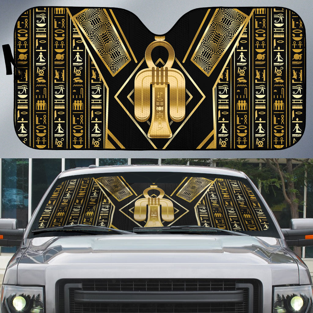 Egypt Tyet Auto Sun Shade Ancient Mythology Knot Of Isis Gold