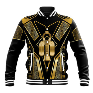Egypt Tyet Baseball Jacket Ancient Mythology Knot Of Isis Gold