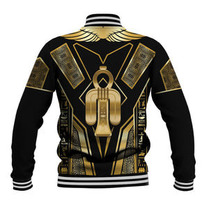 Egypt Tyet Baseball Jacket Ancient Mythology Knot Of Isis Gold