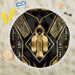 Egypt Tyet Beach Blanket Ancient Mythology Knot Of Isis Gold