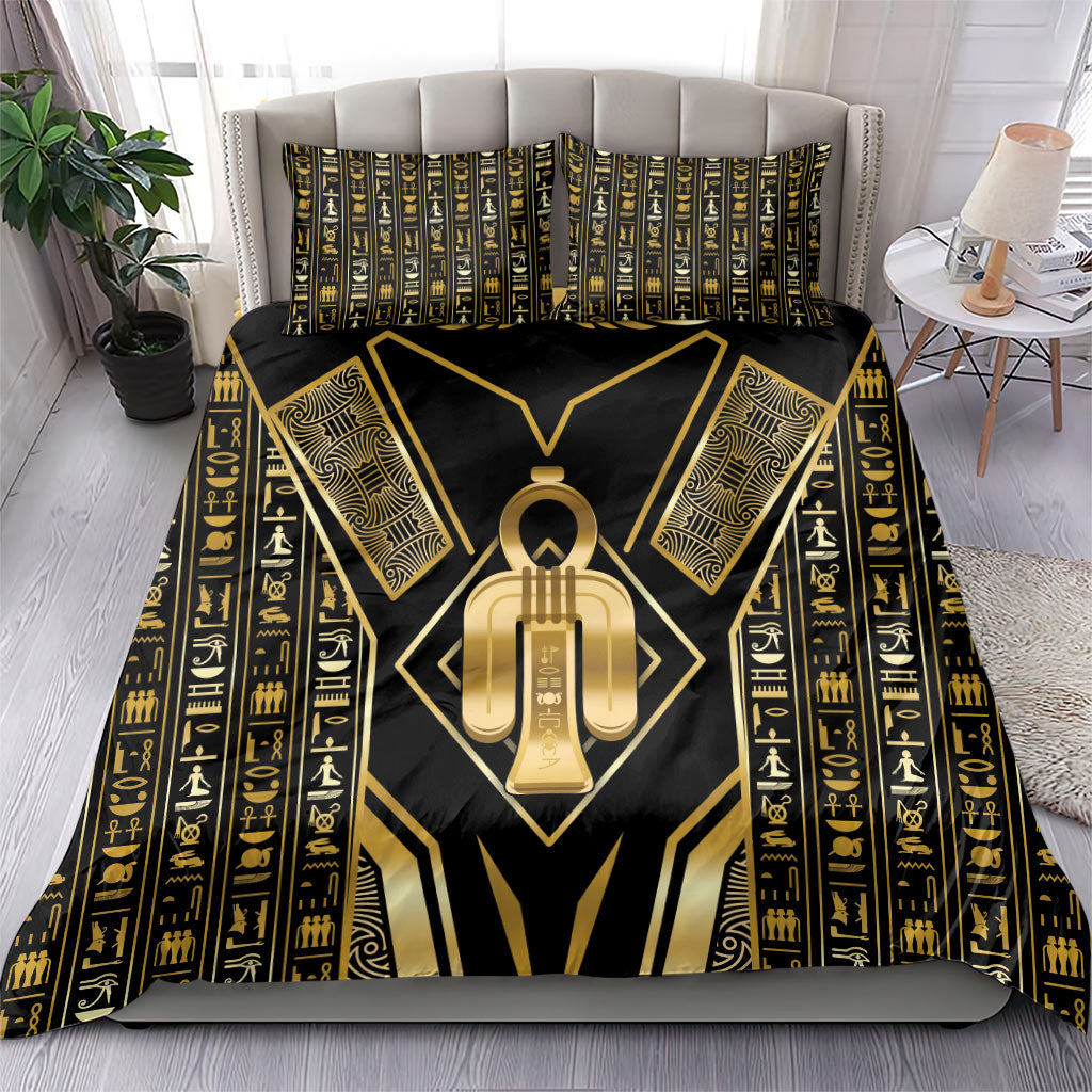 Egypt Tyet Bedding Set Ancient Mythology Knot Of Isis Gold