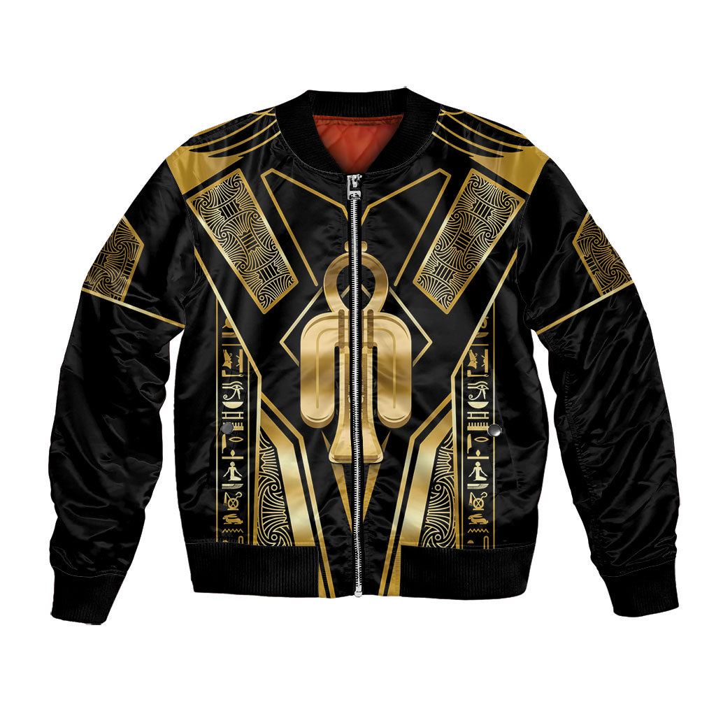 Egypt Tyet Bomber Jacket Ancient Mythology Knot Of Isis Gold