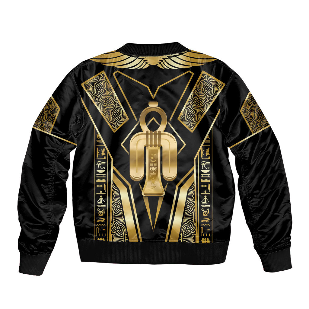 Egypt Tyet Bomber Jacket Ancient Mythology Knot Of Isis Gold