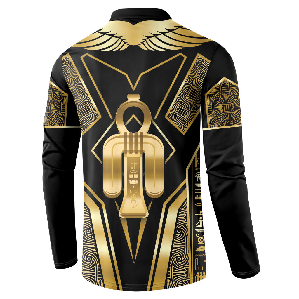 Egypt Tyet Button Sweatshirt Ancient Mythology Knot Of Isis Gold