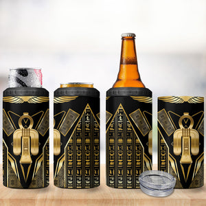 Egypt Tyet 4 in 1 Can Cooler Tumbler Ancient Mythology Knot Of Isis Gold