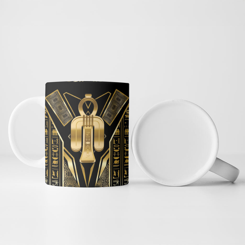 Egypt Tyet Ceramic Mug Ancient Mythology Knot Of Isis Gold