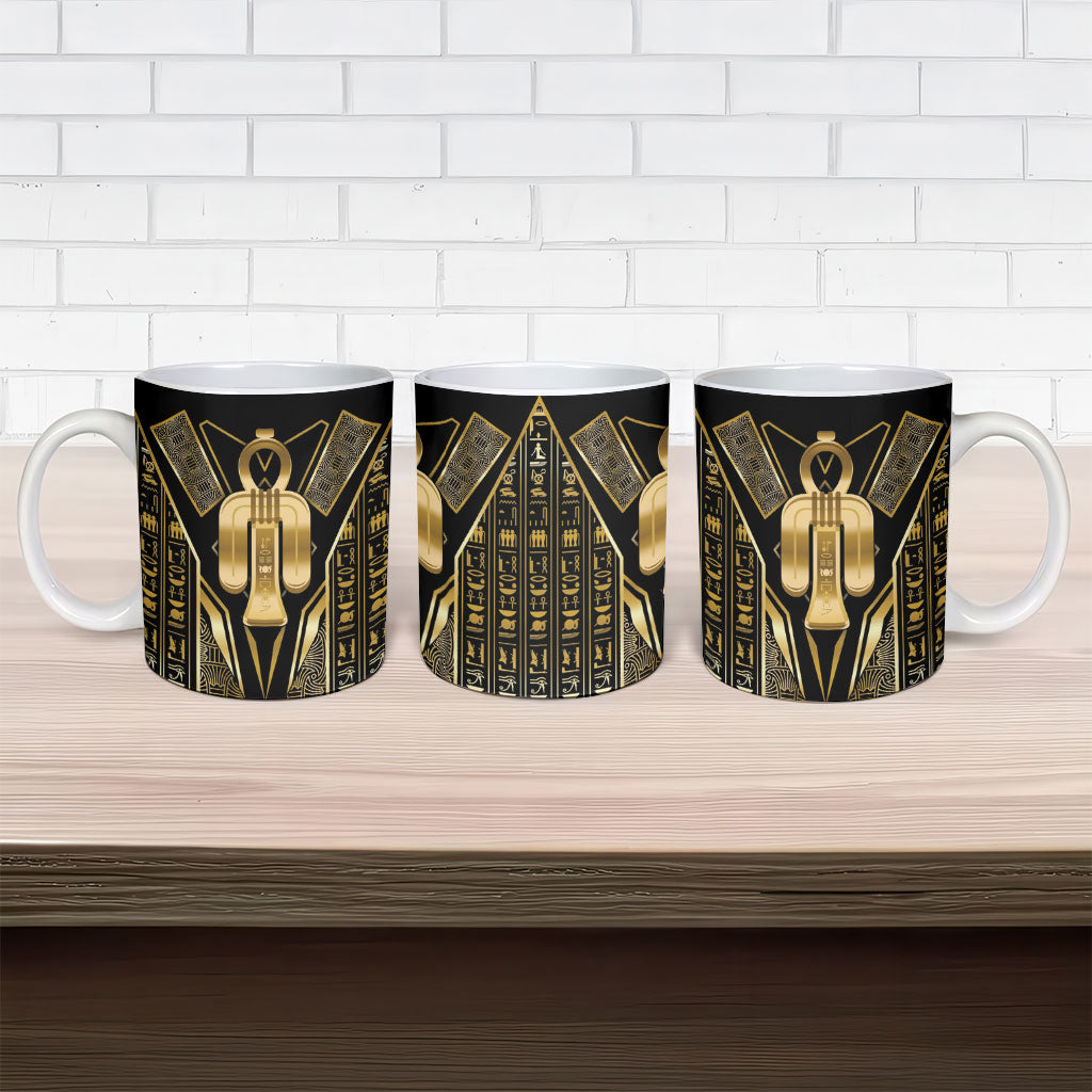 Egypt Tyet Ceramic Mug Ancient Mythology Knot Of Isis Gold
