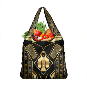 Egypt Tyet Grocery Bag Ancient Mythology Knot Of Isis Gold