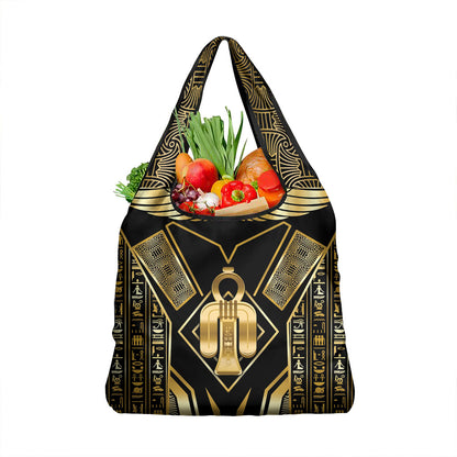 Egypt Tyet Grocery Bag Ancient Mythology Knot Of Isis Gold