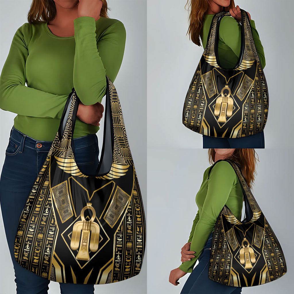 Egypt Tyet Grocery Bag Ancient Mythology Knot Of Isis Gold