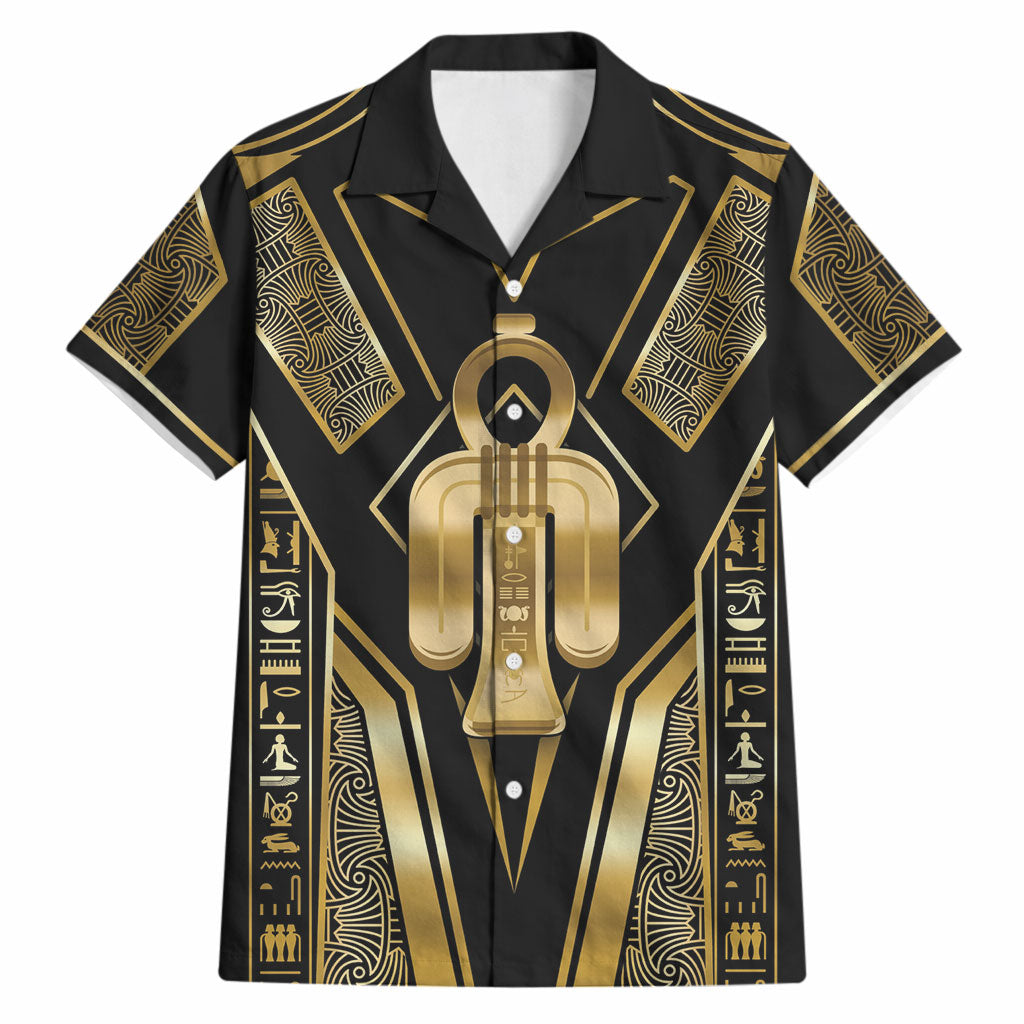 Egypt Tyet Hawaiian Shirt Ancient Mythology Knot Of Isis Gold