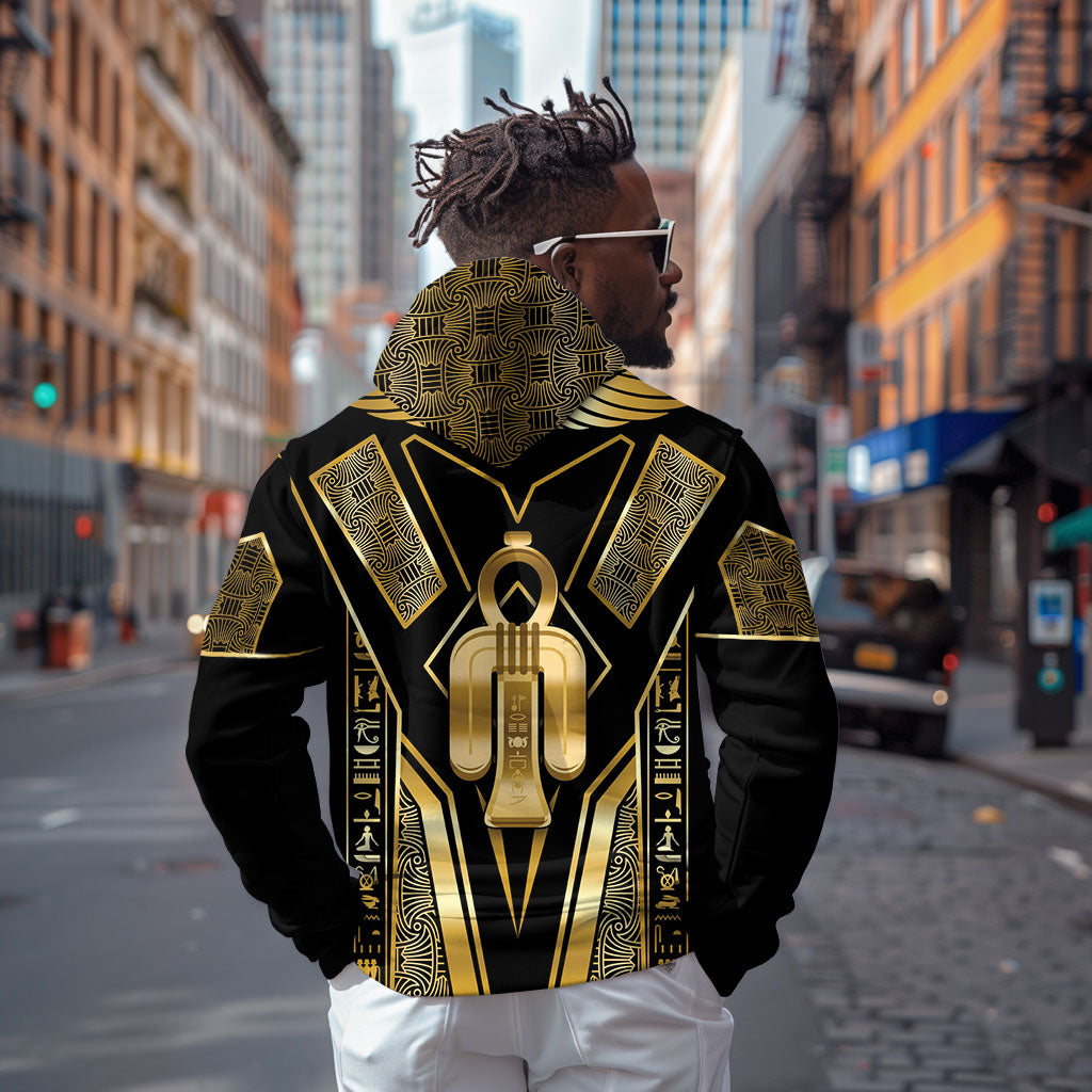 Egypt Tyet Hoodie Ancient Mythology Knot Of Isis Gold
