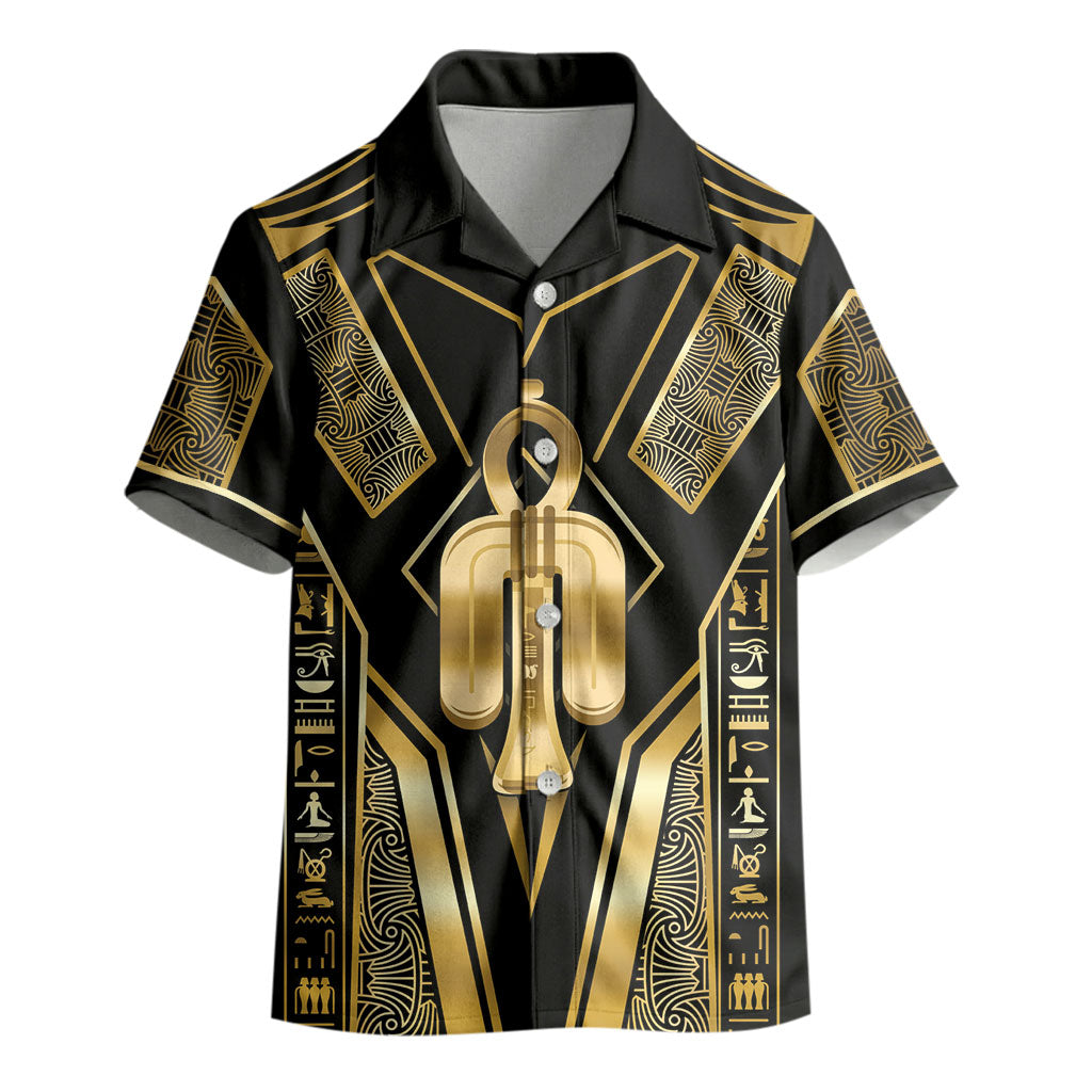 Egypt Tyet Kid Hawaiian Shirt Ancient Mythology Knot Of Isis Gold