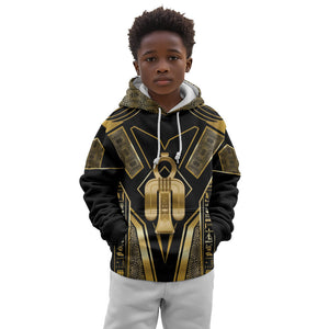 Egypt Tyet Kid Hoodie Ancient Mythology Knot Of Isis Gold