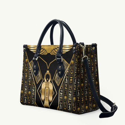 Egypt Tyet Leather Bag Ancient Mythology Knot Of Isis Gold