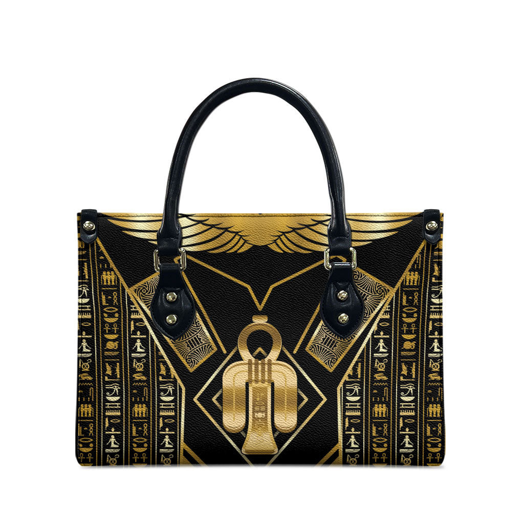 Egypt Tyet Leather Bag Ancient Mythology Knot Of Isis Gold