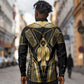 Egypt Tyet Long Sleeve Button Shirt Ancient Mythology Knot Of Isis Gold