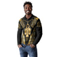 Egypt Tyet Long Sleeve Polo Shirt Ancient Mythology Knot Of Isis Gold