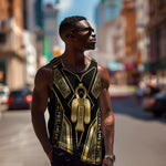 Egypt Tyet Men Tank Top Ancient Mythology Knot Of Isis Gold