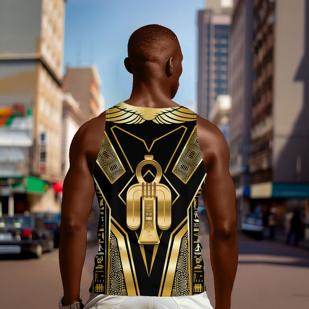 Egypt Tyet Men Tank Top Ancient Mythology Knot Of Isis Gold