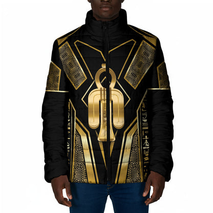 Egypt Tyet Padded Jacket Ancient Mythology Knot Of Isis Gold