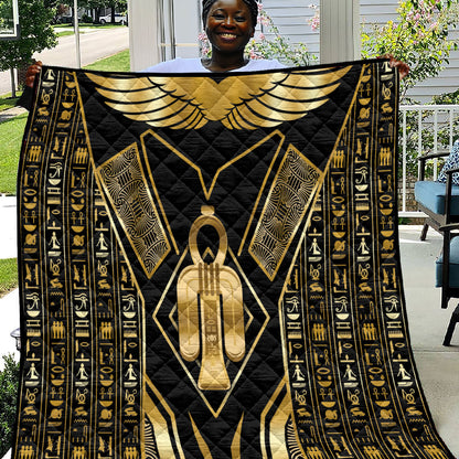 Egypt Tyet Quilt Ancient Mythology Knot Of Isis Gold
